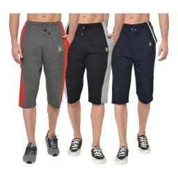 Vimal Jonney Multicolor Regular Fit Capris - Pack of 3-image-98