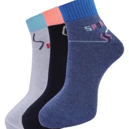 Dollar Multi Cotton Free Size Printed Socks - Pack of 3-image-62