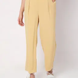 Vero Moda Yellow Straight Fit High Rise Pants-image-78