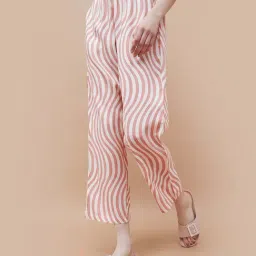 Ginger By Lifestyle Pink Regular Fit Striped Pyjamas-image-7