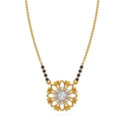 Kisna Diamond & Gold Jewellery 14k Gold & Diamond Jula Mangalsutra for Women-image-96