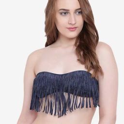 La Intimo Navy Blue Printed Bea Chick Bikini Bra-picture-20