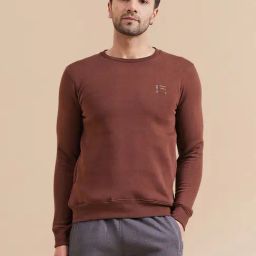 Sweet Dreams Chocolate Brown Regular Fit Round Neck Sweatshirt-picture-31