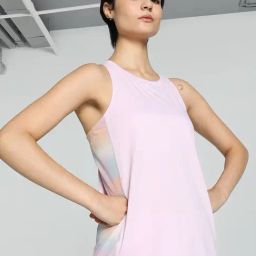 Puma Lilac Printed Sports T-Shirt-image-32