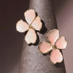 SOHI Enamelled Flora Stud Earrings For Women-image-100