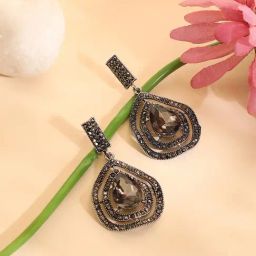 SOHI Rhinestone Abstract Drop Earrings For Women-image-88