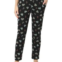 Smarty Pants Black Cotton Printed Lounge Pants-image-79