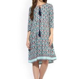 Mine4Nine Printed A-Line Maternity Dress-image-38