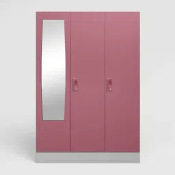 Godrej Interio Slimline Dusty Rose Alloy Steel 3 Door Almirah (1 Year Warranty)-image-24