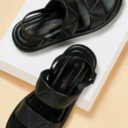 Forever Glam by Pantaloons Women's Black Back Strap Sandals-image-55