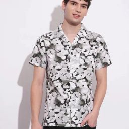 Being Human Black Slim Fit Printed Shirt-80