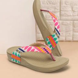 CL Sports by Carlton London Women's Pink Thong Wedges-image-99