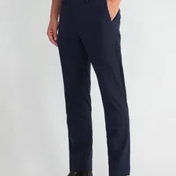 Arrow Blue Polyester Regular Fit Formaltrousers-picture-21