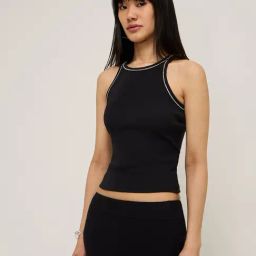 Nuon by Westside Black Diamante Embellished Tank Top-image-10