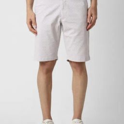 Van Heusen Grey Cotton Regular Fit Printed Shorts-picture-5