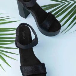 Inc.5 Women's Black Ankle Strap Sandals-image-85