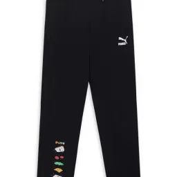 Puma Kids Classics Black Cotton Logo Trackpants-image-89