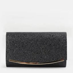 Code by Lifestyle Black Textured Clutch-55