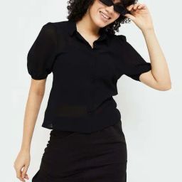 Fame Forever by Lifestyle Black Regular Fit Shirt-image-36