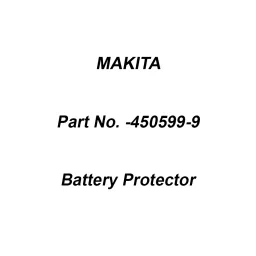 Makita Battery Protector Suitable for TD043D, Part No 450599-9-26