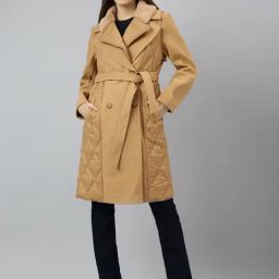 Latin Quarters Beige Solid Coat-image-21