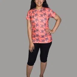 Aqua Holic Printed Round Neck Swim Set-image-55