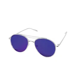 AUGEN Unisex Purple Lens & Silver-Toned Aviator Sunglasses with-picture-12