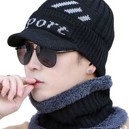 YOUSTYLO Unisex Printed Woollen Beanie-1