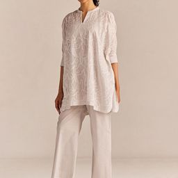 Gangal Embroidered Pure Cotton Top & PalazzosCo-ord-image-85