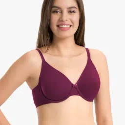 Every De by Amante Purple Padded Under Wired Full Coverage Bra-image-2