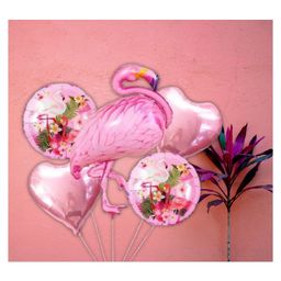 Party Anthem Royal flamingo Balloon Bouquet Pack of 5 - Pink-image-69