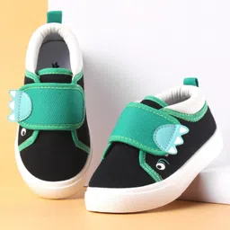 Cute Walk by Babyhug Slip On Casual Shoes with Velcro Closure - Black & Green-picture-25