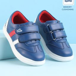 Babyoye Velcro Closure Solid Color Casual Shoes - Blue-image-22