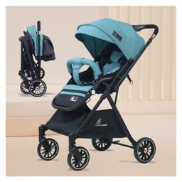 R for Rabbit Premium Design Street Smart Nova Stylish Stroller & Pram With Quick Fold Mechanism- Black & Green-21
