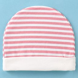 Ben Benny Cotton Knit Cap Striped  Pink & White- Diameter 11 cm-picture-25