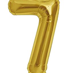 Decor Mantra Number 7 foil balloon 32 inch for birthday decoration items - Gold - Pack of 1-20