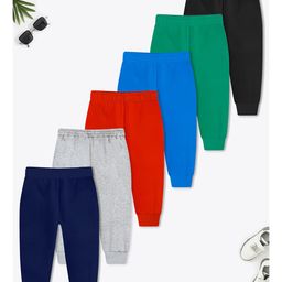 Trampoline Cotton Blend Pack Of 6 Solid Pajamas - Multi Colour-17