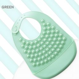 COZY VIBES Silicone Baby Bibs Feeding Cute Design POP IT Bibs Food Grade Material Used for Dining for Babies -PACK OF 1 - COLOR MAY VARY-image-33