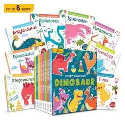 wonder house books My First Board Books Dinosaur Box Set of 8 Books Boxed Set - English image 2
