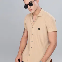 FABRIPPLE Geometric Self Design Opaque Casual Shirt-image-44
