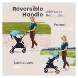 R for Rabbit Premium Design Street Smart Nova Stylish Stroller & Pram With Quick Fold Mechanism- Black & Green image 3