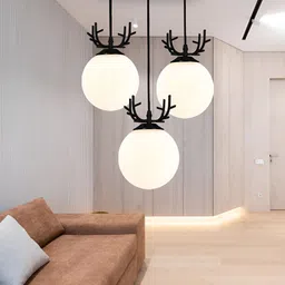 KINIS Black & White Quirky Metal Ceiling Lamp-14
