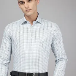 Van Heusen Pure Cotton Slim Fit Checked Formal Shirt-picture-25