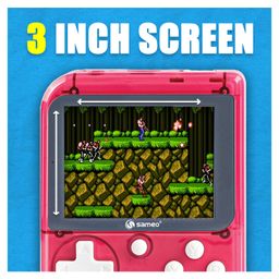 Sameo Handheld Video Game Console Dreamboy Retro Mini Game with 500 Classic Retro Game TV Compatible for Kids Rechargeable 8 Bit Classic - Ice Red image 4