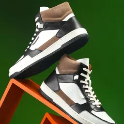 Overdrive Men Colourblocked Leather Sneakers-picture-35