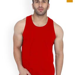 SLOWLORIS Pack Of 2 Printed Round Neck Cotton Gym Vests-picture-5