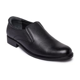 Red Chief Men Black Genuine Leather Formal Slip-Ons-image-80