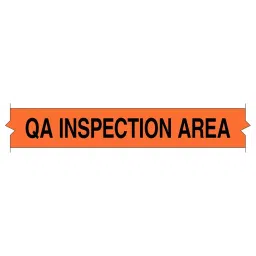 BRADY Floor Marking Tape Continuous Roll Message Black/Orange QA INSPECTION AREA 2 inch x 100 ft x 8 mm, 32V507-image-89
