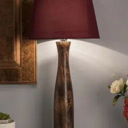 Homesake Black Wooden Table Lamp (Bulb Included) - Set of 1-45