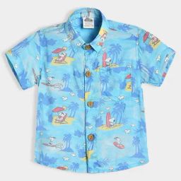 MiArcus Kids Blue Printed Shirt-picture-22
